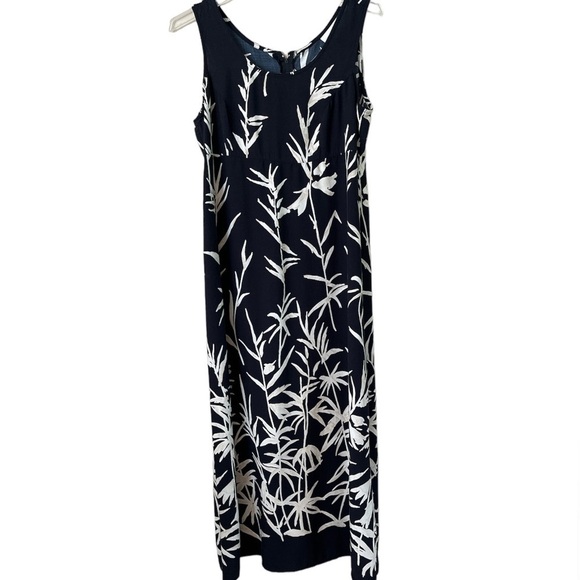 Worthington sleeveless maxi dress size 10P fit bodice slight flared palm design - Picture 1 of 14